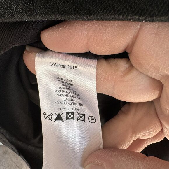 Armani Exchange Sz 0 NWT Black Shimmer Sleeveless Pleated Dress‎ w/ Pockets - Picture 7 of 11